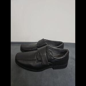 Josmo Boy's Black Crossover Dress Shoes Size 2 Toddler